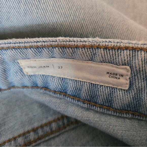 PacSun Mom Jeans Distressed Light Eco Blue Denim Ankle Jeans Size 27 Retro Y2K - Picture 8 of 13